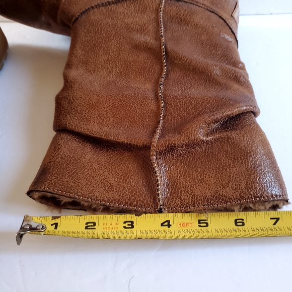 NWT Skechers Brown Boots with Fur Cuff Size 9 - Picture 6 of 10
